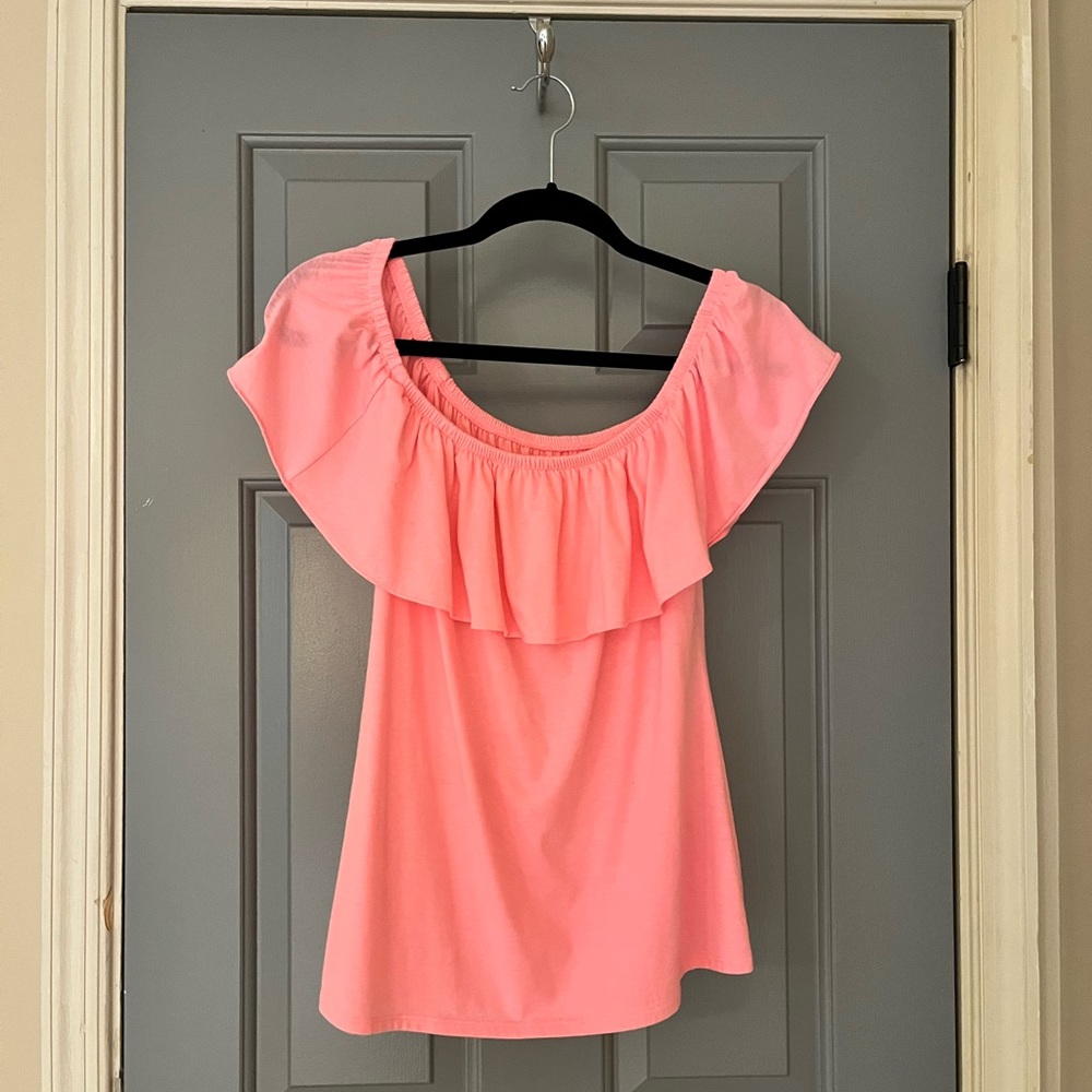 Lilly Pulitzer Pink Off the Shoulder Top